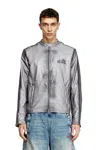Diesel Biker Jacket With Transparent Effect In Tobedefined