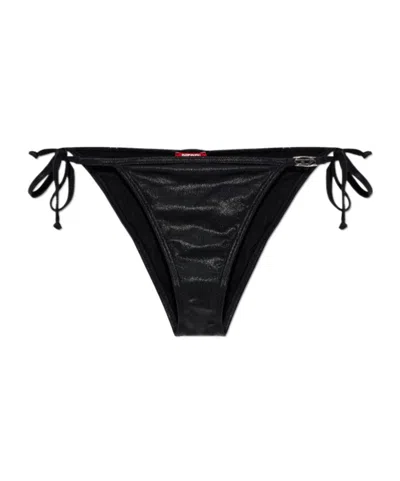 Diesel Brigittes-dnm Side-tie Bikini Bottoms In Black
