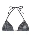 Diesel Oval D-logo Triangle Bikini Top In Black
