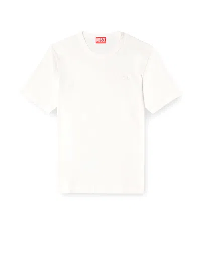 Diesel Biologic Cotton T-shirt With Frontal Oval-d Logo In Multicolor