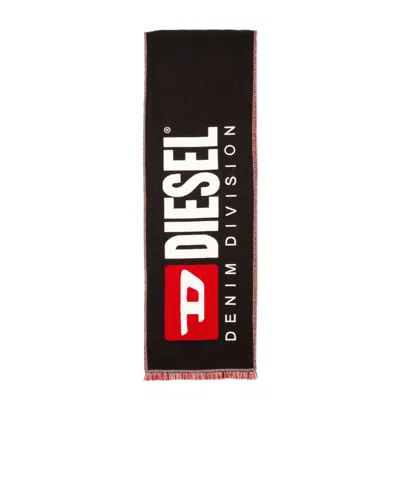 Diesel Biscotto Logo Jacquard Scarf In Pattern
