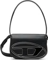 Diesel Mini Shoulder Bag In Soft Nappa Leather With Logo Detail In Black