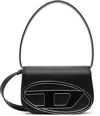 Diesel Mini Shoulder Bag In Soft Nappa Leather With Logo Detail In Black