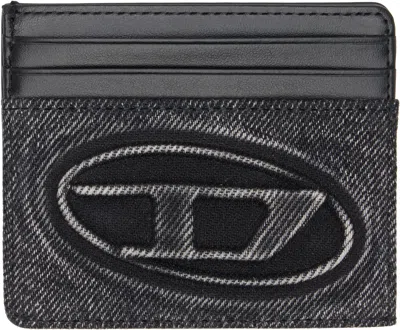 Diesel Black 1dr Card Holder