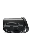 Diesel Black 1dr M Logo Shoulder Bag In Black
