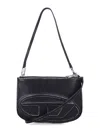 Diesel Twin Shoulder Bag With Detachable Strap In Black