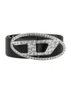 Diesel Black B-1dr Strass Belt In Black