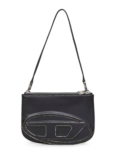 DIESEL BLACK 1DR TWIN SHOULDER BAG