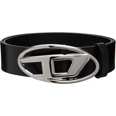 Diesel Black 3.9cm Leather Belt In H6528