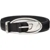 Diesel Oval D Buckle Belt In Black