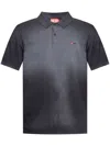 Diesel Man Polo Shirt Lead Size L Cotton In Black