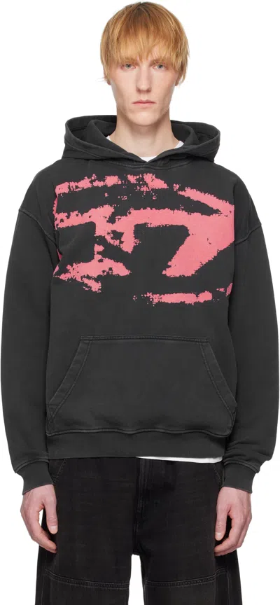 Diesel S-boxt-hood-r10 Cotton Hoodie In Black