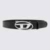 Diesel Black And Silver Leather Belt