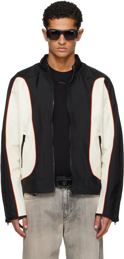 DIESEL BLACK & WHITE J-BLINK-WRD JACKET