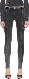 Diesel Black Athena-dnm Leggings In 900a