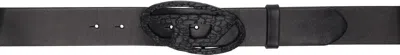 Diesel Black B-1dr-layer Belt In T8013