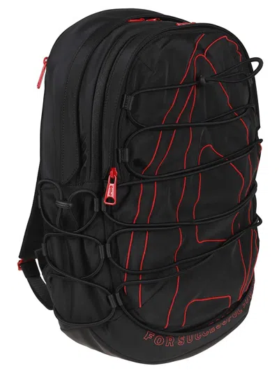 DIESEL BLACK BACKPACK WITH RED ACCENTS