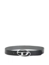 Diesel Reversible Logo Belt Adjustable Fit Metal Buckle