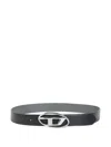 Diesel Reversible Logo Belt Adjustable Fit Metal Buckle