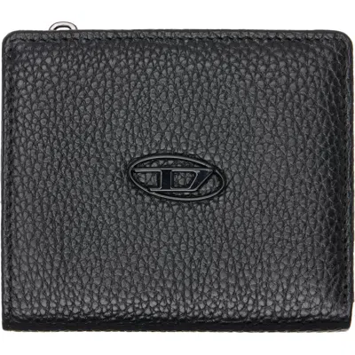 Diesel Black Bi-fold Zip Wallet