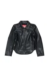 Diesel Coated-fabric Biker Jacket In Black
