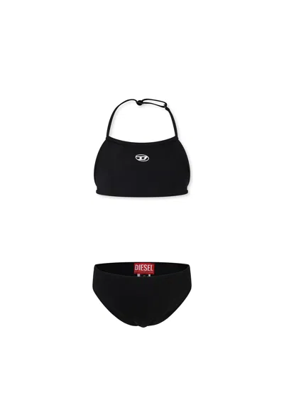Diesel Kids' Black Bikini For Girl With Logo