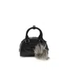 Diesel Black Calf Leather Bos Taurus Shoulder Bag In Black