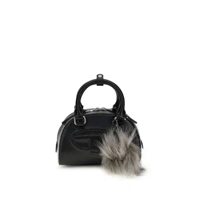 DIESEL BLACK CALF LEATHER BOS TAURUS SHOULDER BAG