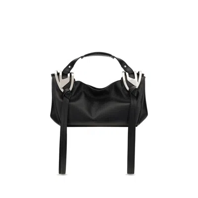 Diesel Black Calf Leather Bos Taurus Shoulder Bag