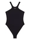 Diesel Racerback Swim Tops High-cut Leg In Black