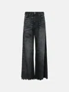 Diesel Jeans Wide Leg Effetto Consumanto In Black