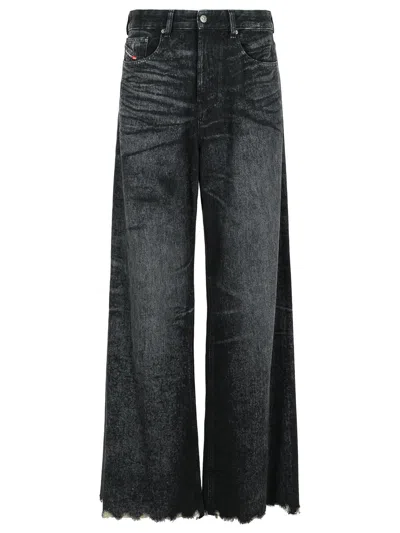 DIESEL DIESEL BLACK COTTON BLEND JEANS WOMEN