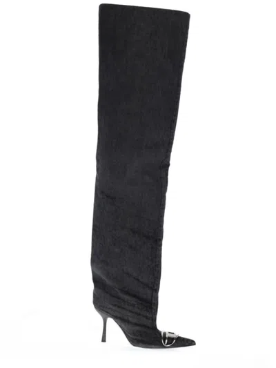 Diesel Black Cotton Boots