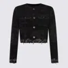 Diesel Black Cotton Denim Jacket In Black