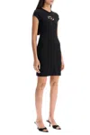 Diesel Abito Corto Con Dettaglio Oval D Cut Out In Black
