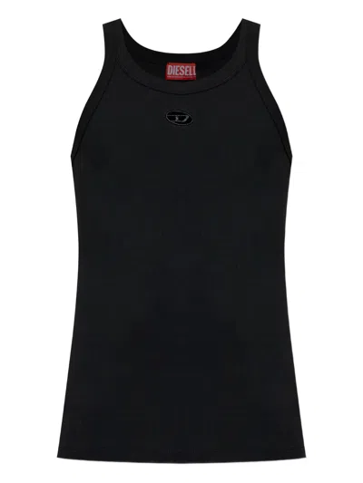Diesel Black Cotton Elastane Wife Tank