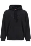 Diesel S-ummer Bigoval Biologic Cotton Sweatshirt With Frontal Oval-d Logo In Black