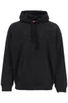 Diesel S-ummer Bigoval Biologic Cotton Sweatshirt With Frontal Oval-d Logo In Black