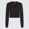 Diesel Cropped Sweatshirt With Distinctive Logo Detail In Black