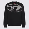 Diesel Relaxed-fit Black Sweatshirt With Graphic Design In Black