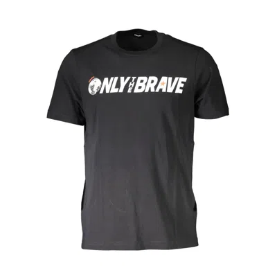 DIESEL BLACK COTTON MEN T-SHIRT