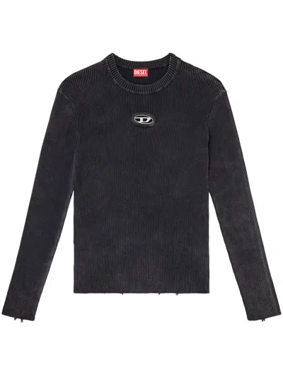 Diesel Black Cotton Nylon Sweater