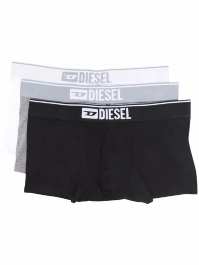 Diesel Black Cotton Polyamide Polyester Underwear In Multi