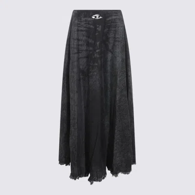 DIESEL DIESEL BLACK COTTON SKIRT