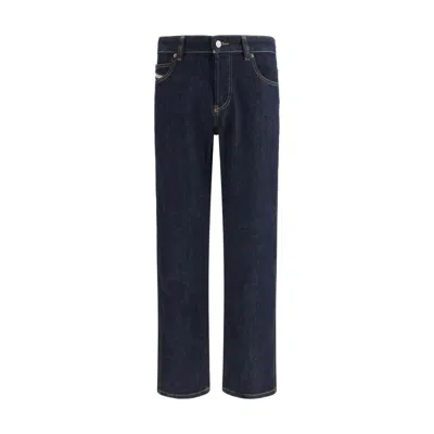 Diesel Black Cotton Slim Fit Jeans In Blue