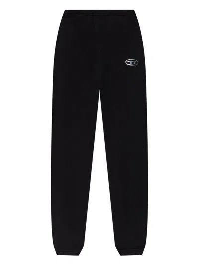 Diesel Black Cotton Sweatpants With Logo