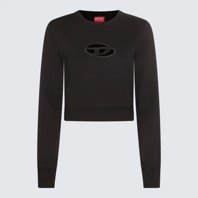 Diesel F-slimmy-od Cropped Sweatshirt In Black