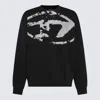 Diesel Fleece Sweatshirt With F In Black