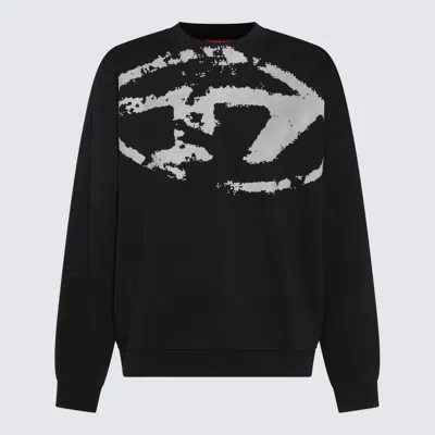 DIESEL DIESEL BLACK COTTON SWEATSHIRT