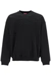 Diesel Sweatshirt With Embossed Oval D In Black